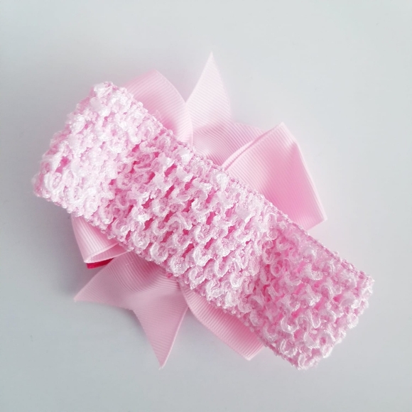 Pink bow headbands baby toddlers - Picture 3 of 5